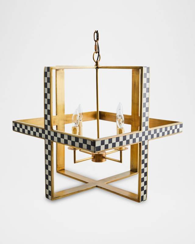 Courtly Cube 20" 4-Light Chandelier
